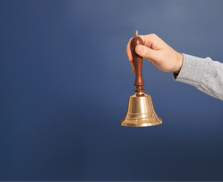 Photo of brass hand bell